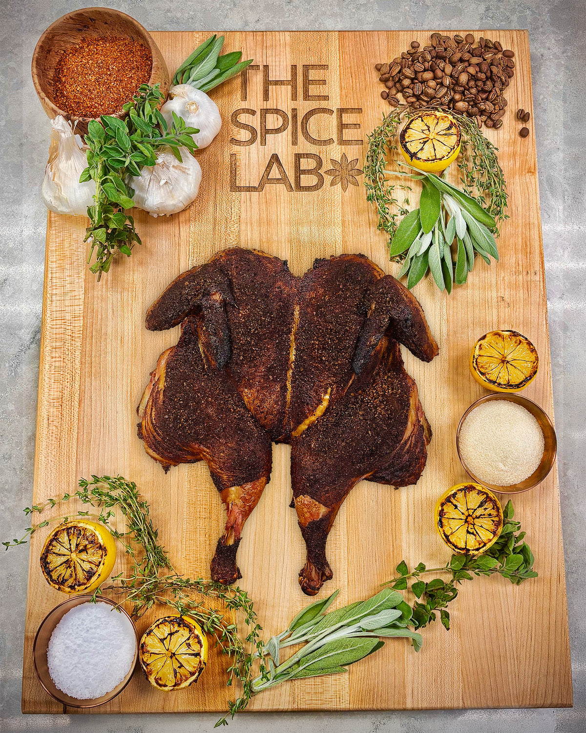 Smoked Chicken with Ancho Chili Coffee Rub