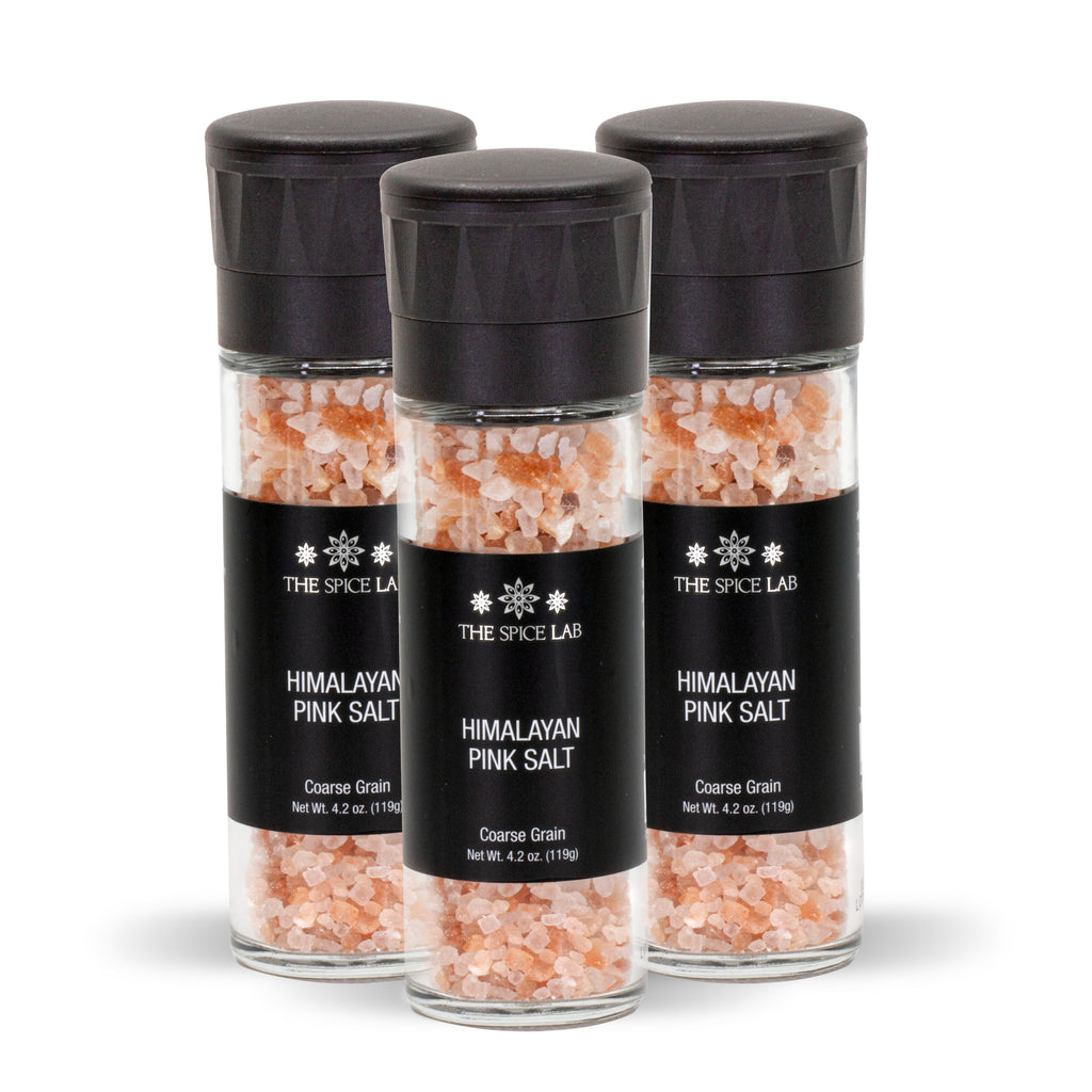 3 Pack - Himalayan Pink Salt (Coarse Grain) with Premium Ceramic Grinder - 4027-GG1-GRO