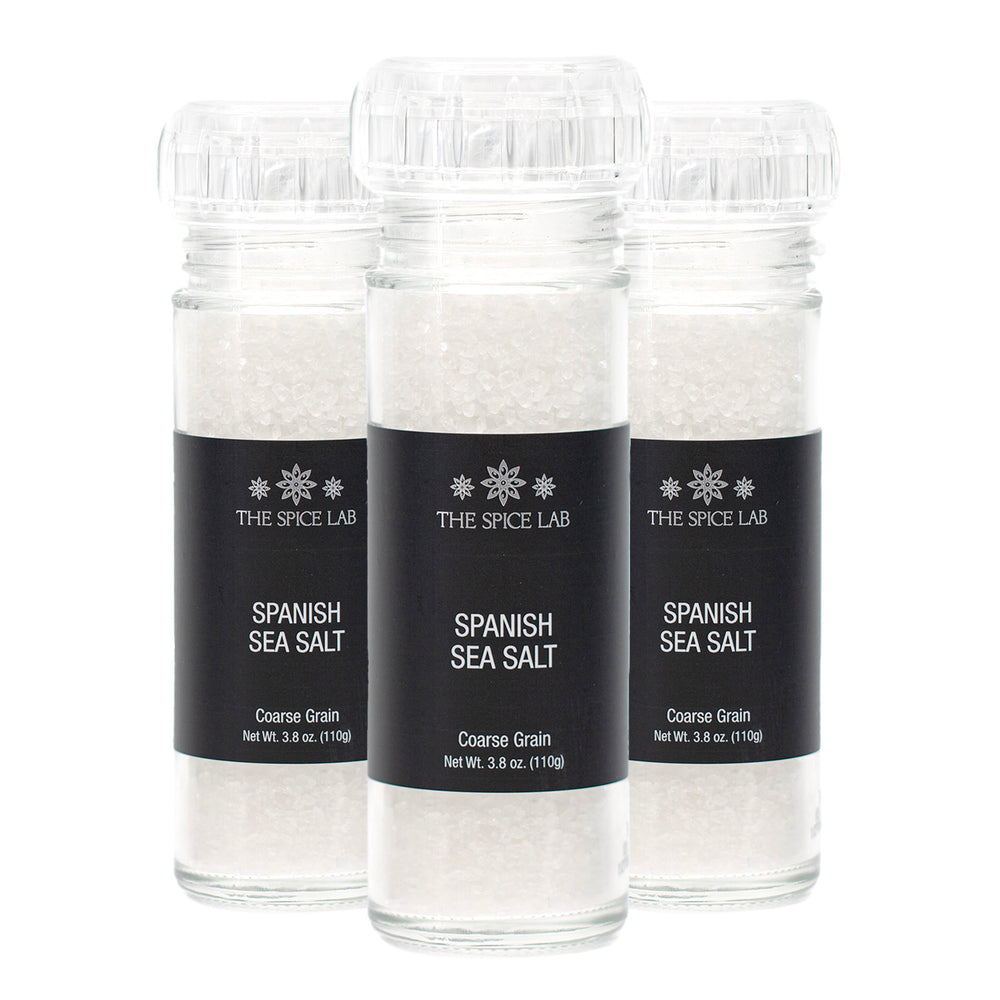 Spanish Sea Salt (Coarse Grain) with Grinder-3 Pack