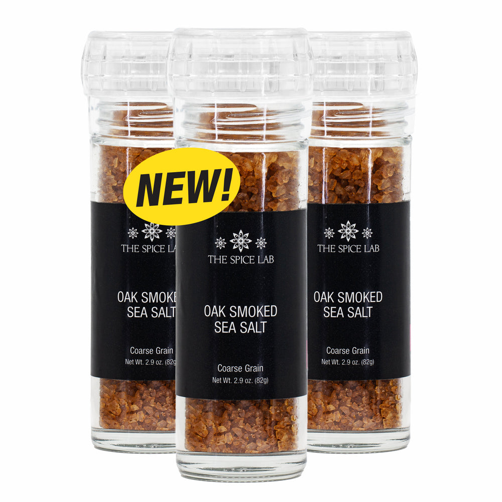 Oak Smoked Sea Salt  (Coarse Grain) with Grinder-3 Pack