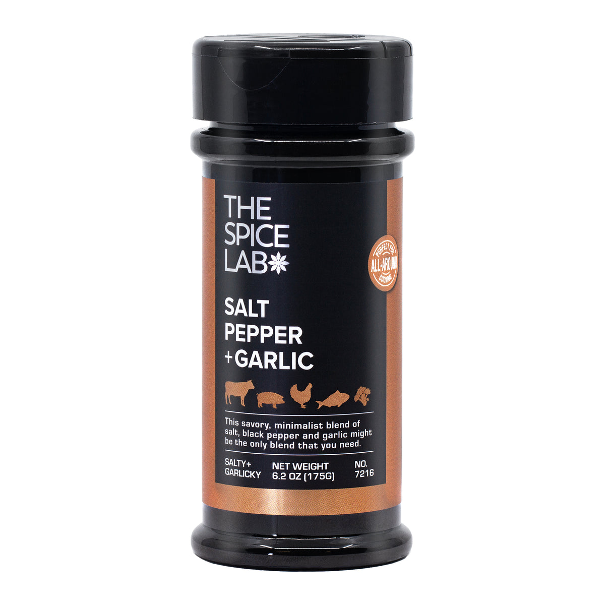 Salt, Pepper + Garlic