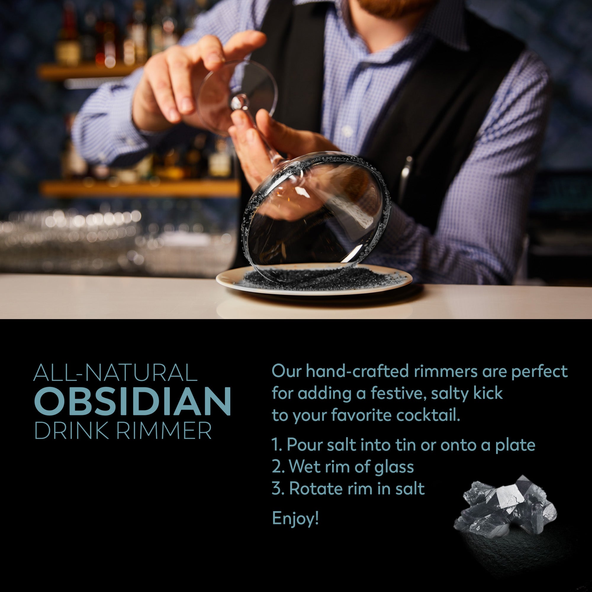 Black Obsidian Salt Cocktail Rimmer – The Spice Lab