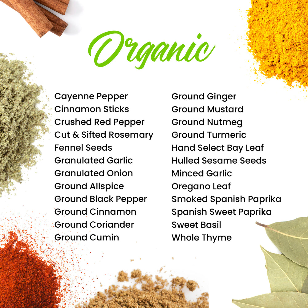 Ultimate Organic Spice Set - 24 Jars