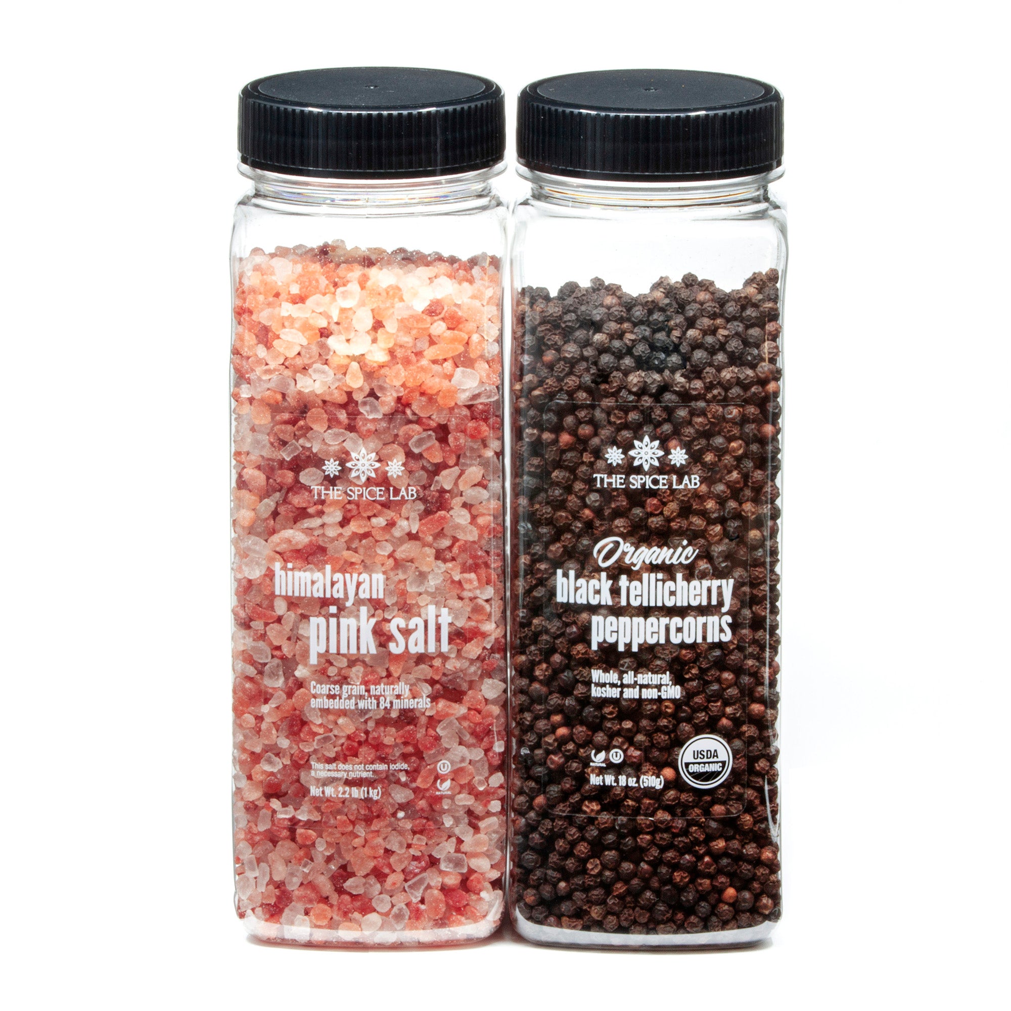 SALT 84 Pink Salt and Black Pepper Grinder Set, Coarse Grains and Black  Peppercorn