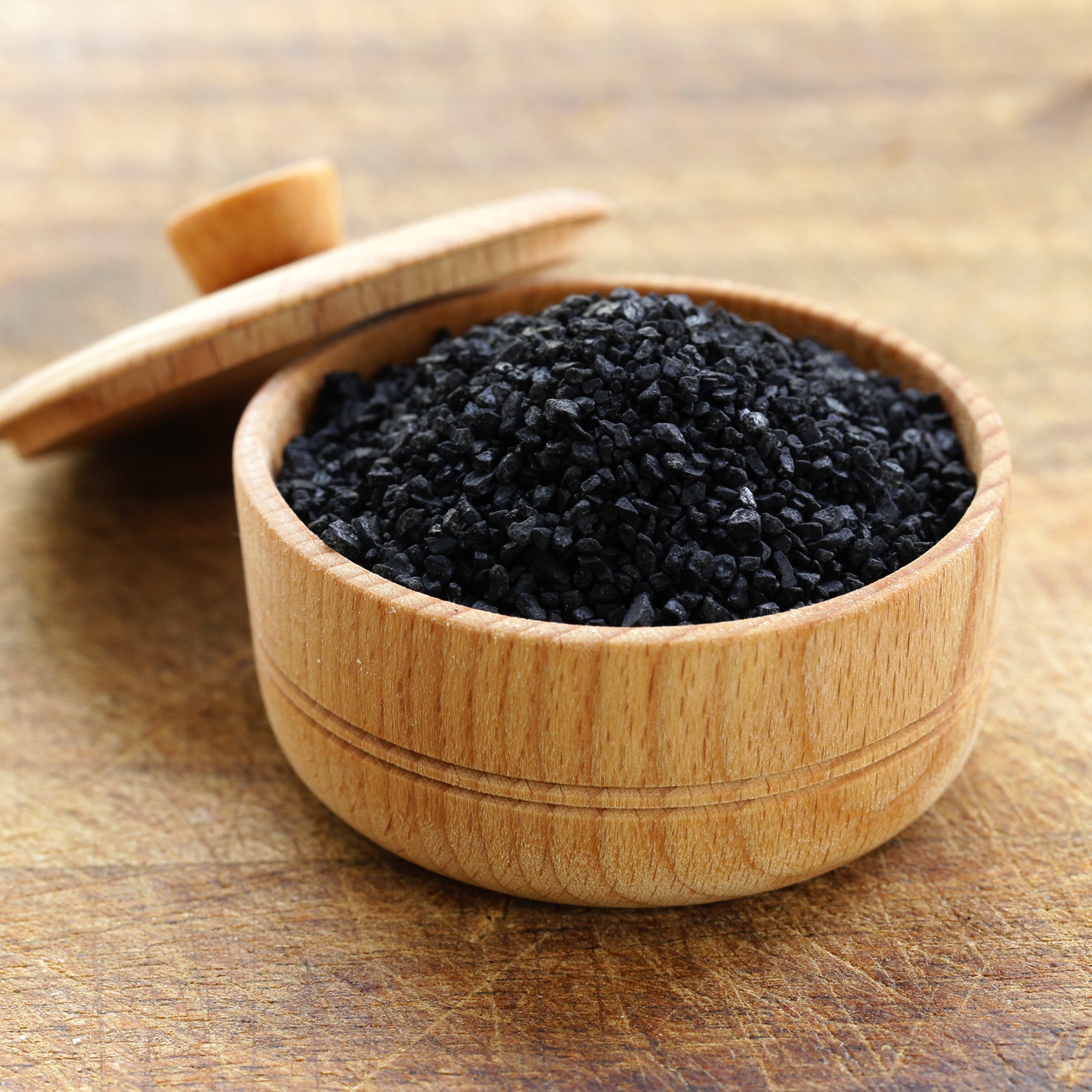  The Spice Lab Sal negra – Sal de lava negra hawaiana real –  Fina 1 libra – OU Kosher sin gluten sin OMG gourmet – Auténtica sal negra  hawaiana – Excelente