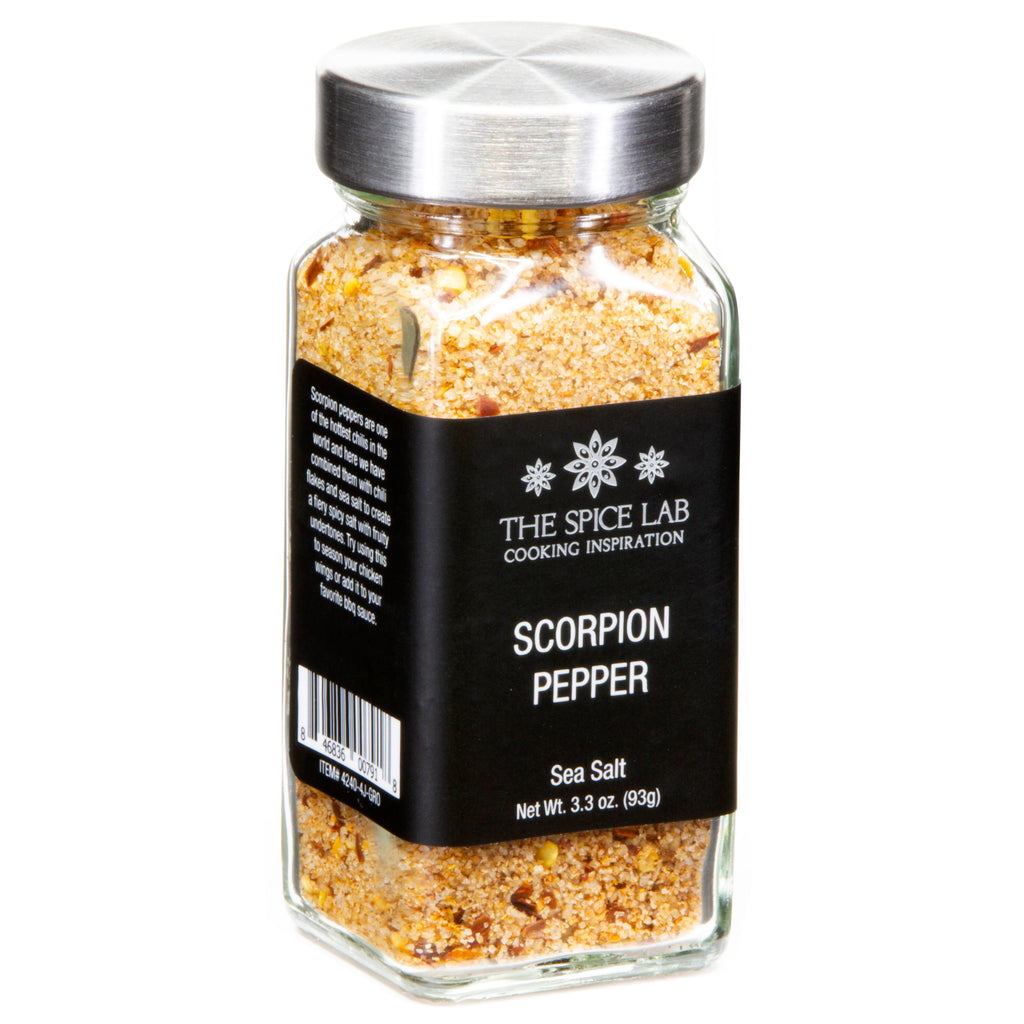 The Spice Lab Scorpion Pepper Salt - Gluten-Free Non-GMO All-Natural Premium Salt - 4240