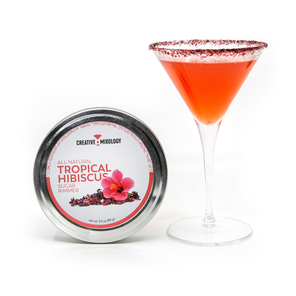 Creative Mixology's All-Natural Tropical Hibiscus Sugar Cocktail Rimmer - 5278