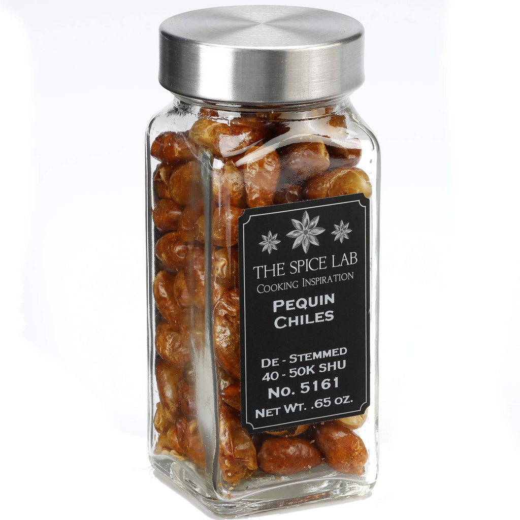 The Spice Lab De-Stemmed Pequin Chiles - Kosher Gluten-Free Non-GMO All Natural Spice - 5161