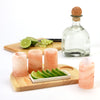 The Spice Lab Tequila Himalayan Salt Shooters Gift Set – 4 Shot Glasses with Wooden & Ceramic Serving Trays – 6020
